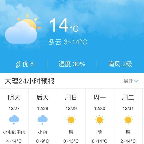 云南10天天气预报（未来十天云南天气）