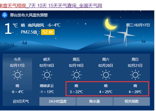 威县天气预报（南宫天气预报）